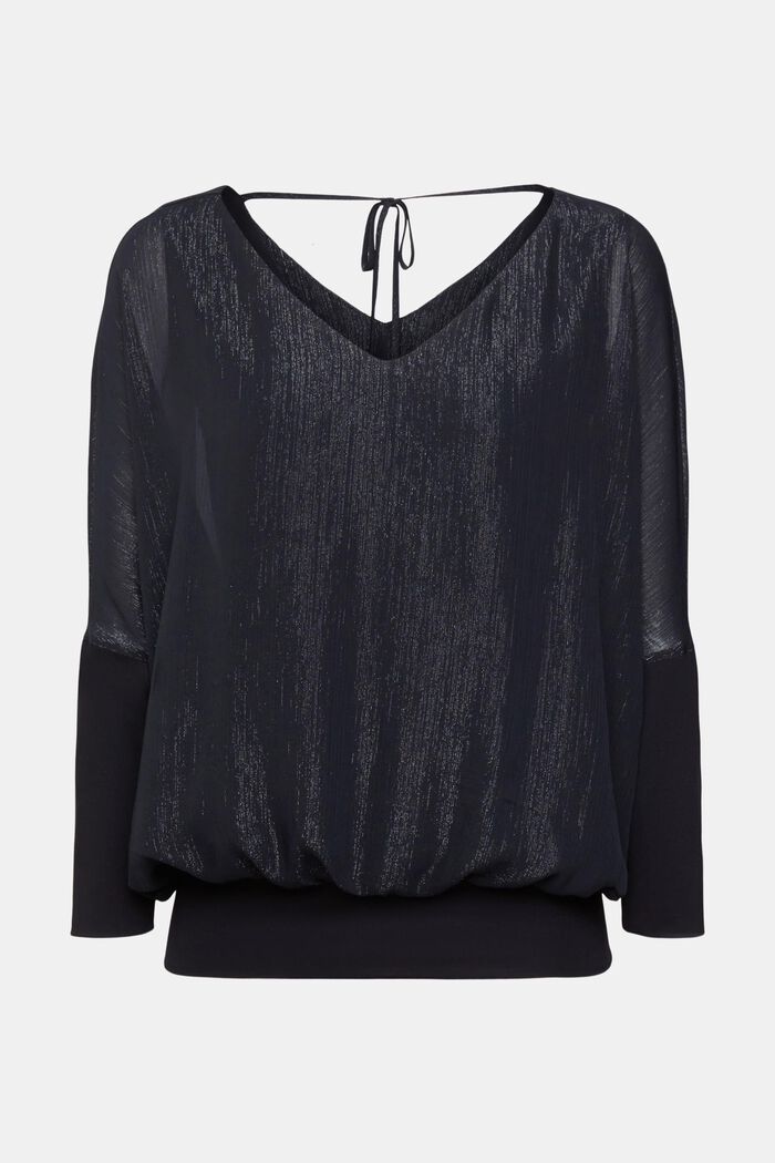 Metallic-Chiffonbluse
