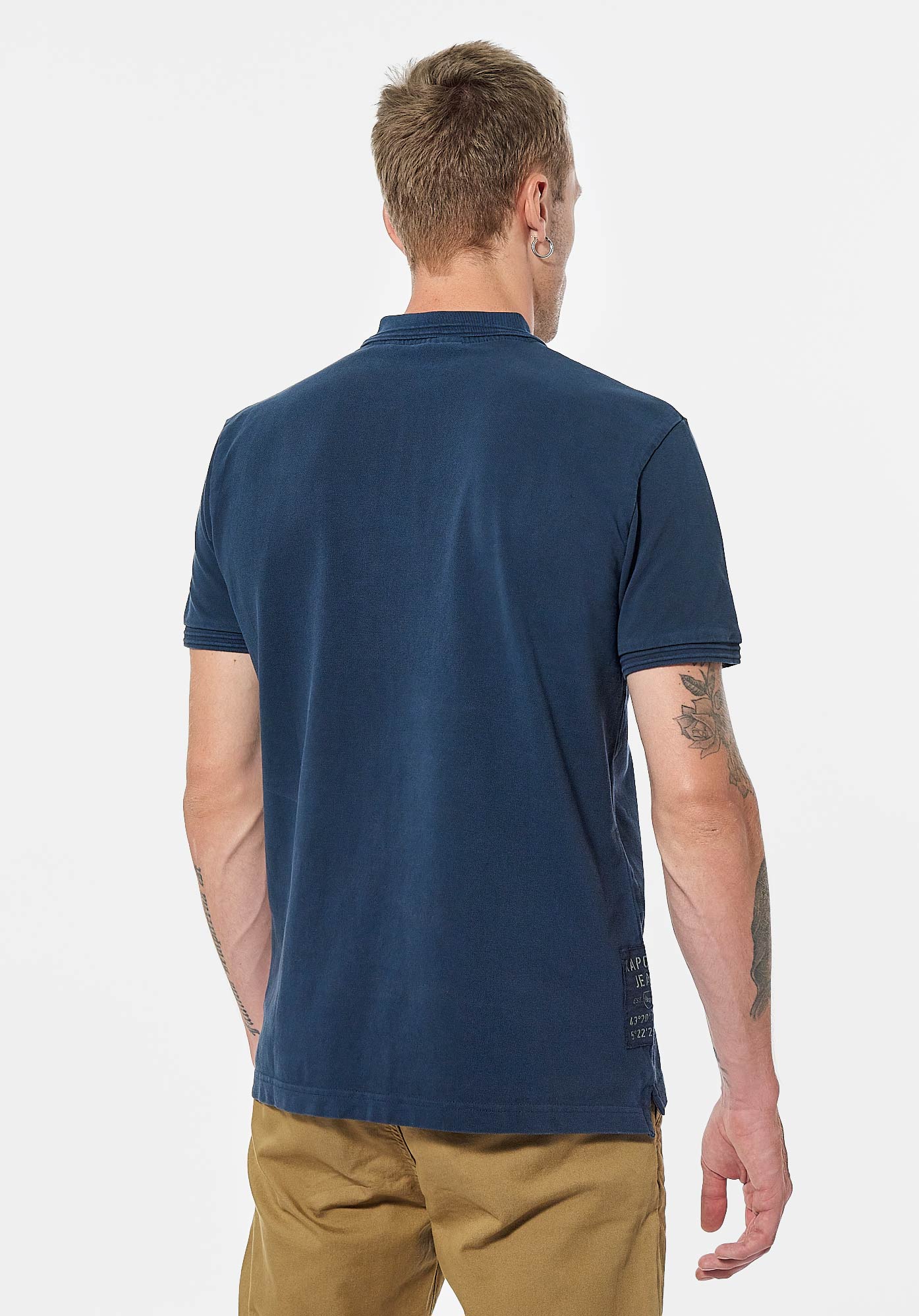 MISTA  Polo bleu Homme en 100% coton