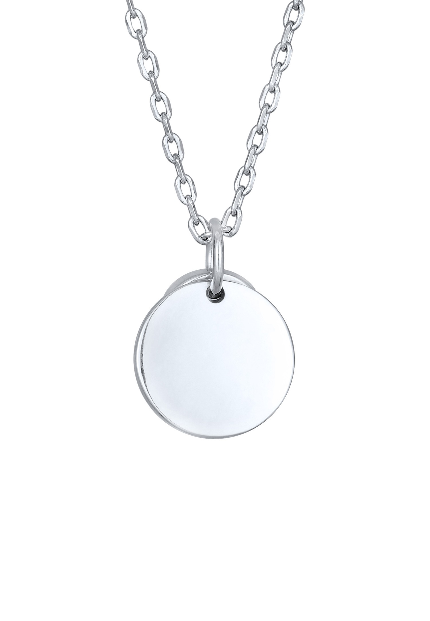 Elegante ciondolo a placca color argento con cristalli da donna Elli