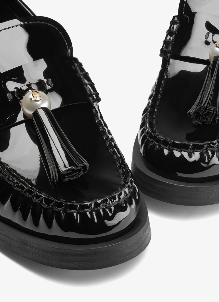 Jimmy Choo Addie lakotas ādas mokasīni