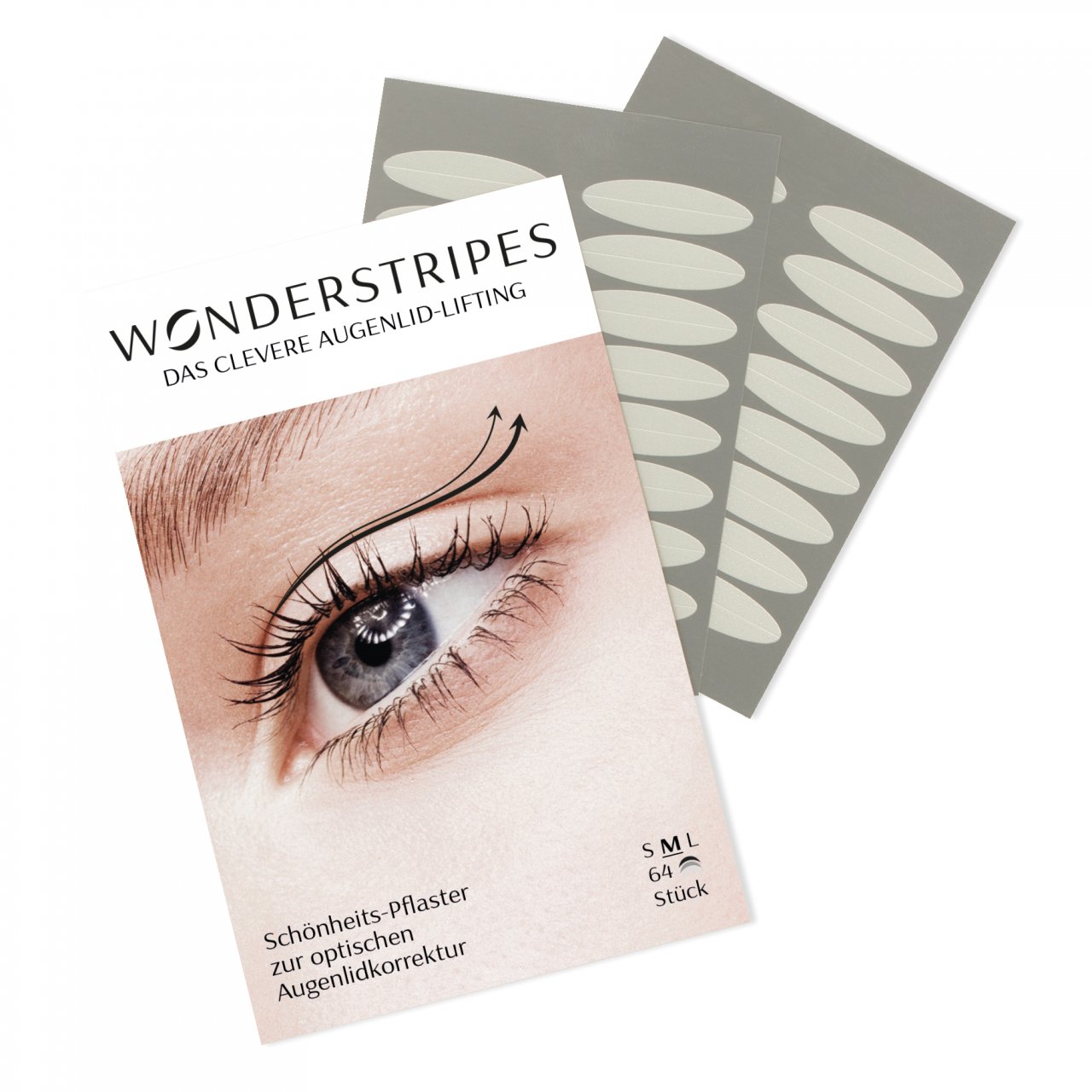 Wonderstripes Augenpflege Schönheitspflaster zur optischen Augenlidkorrektur M