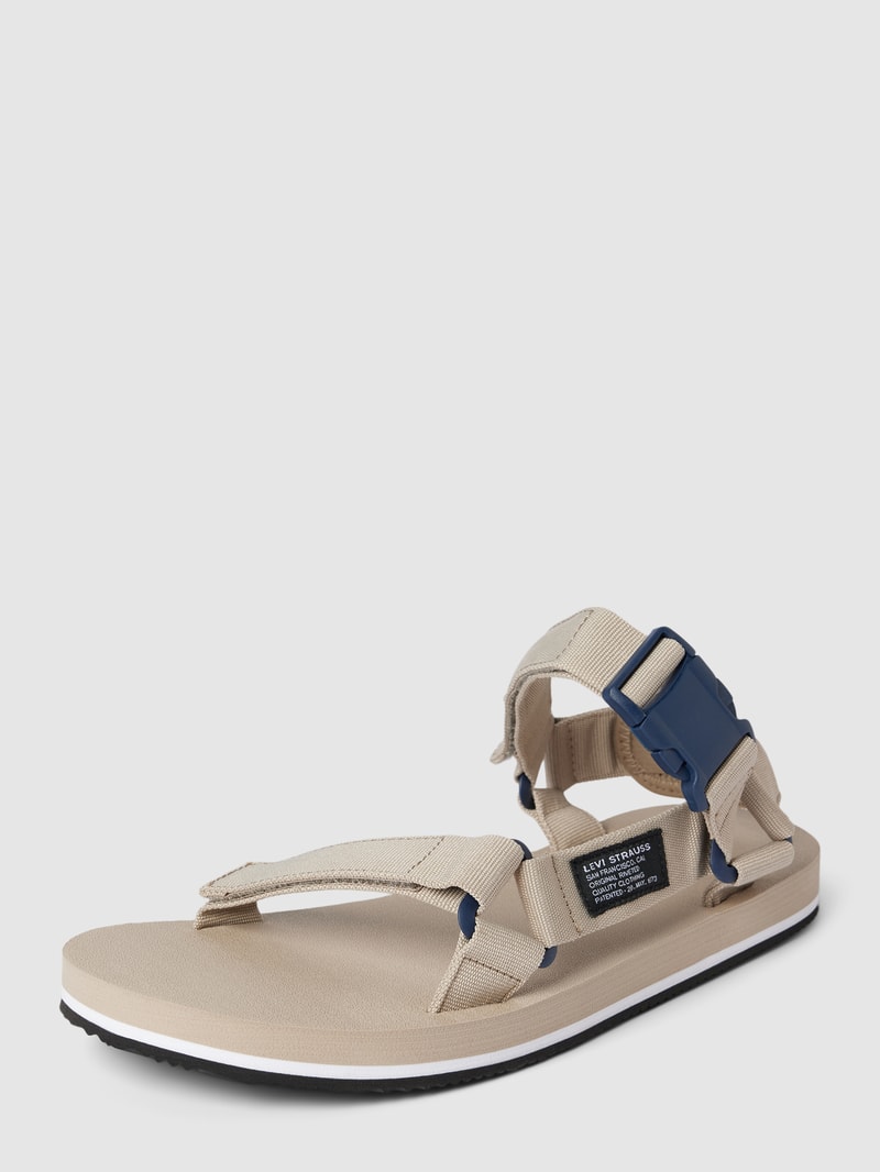 Sandalen mit Label-Patch Modell 'TAHOE' in taupe