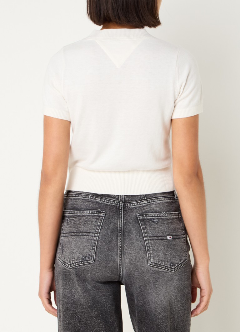 Tommy Hilfiger Fine knit top with logo embroidery