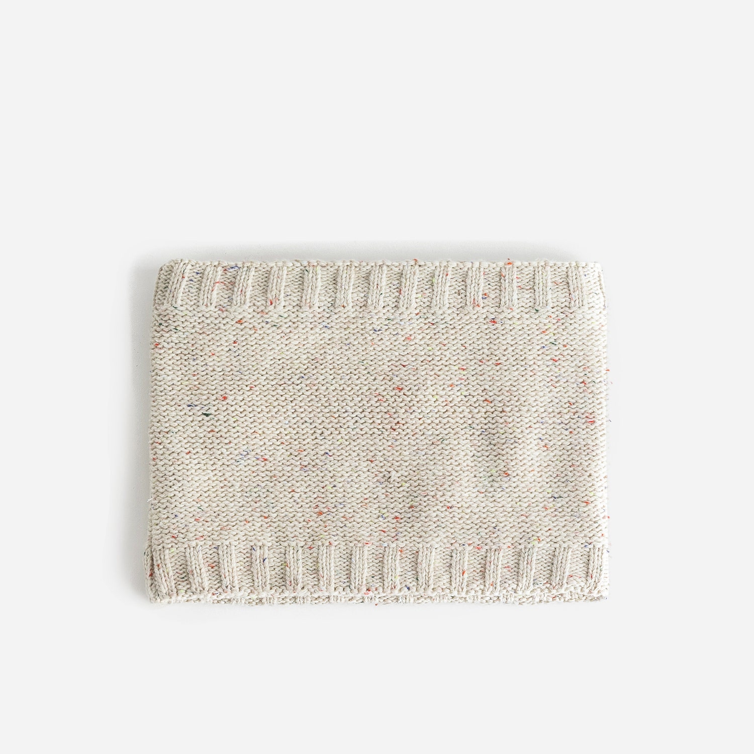 Snood beige chiné doublé polaire
