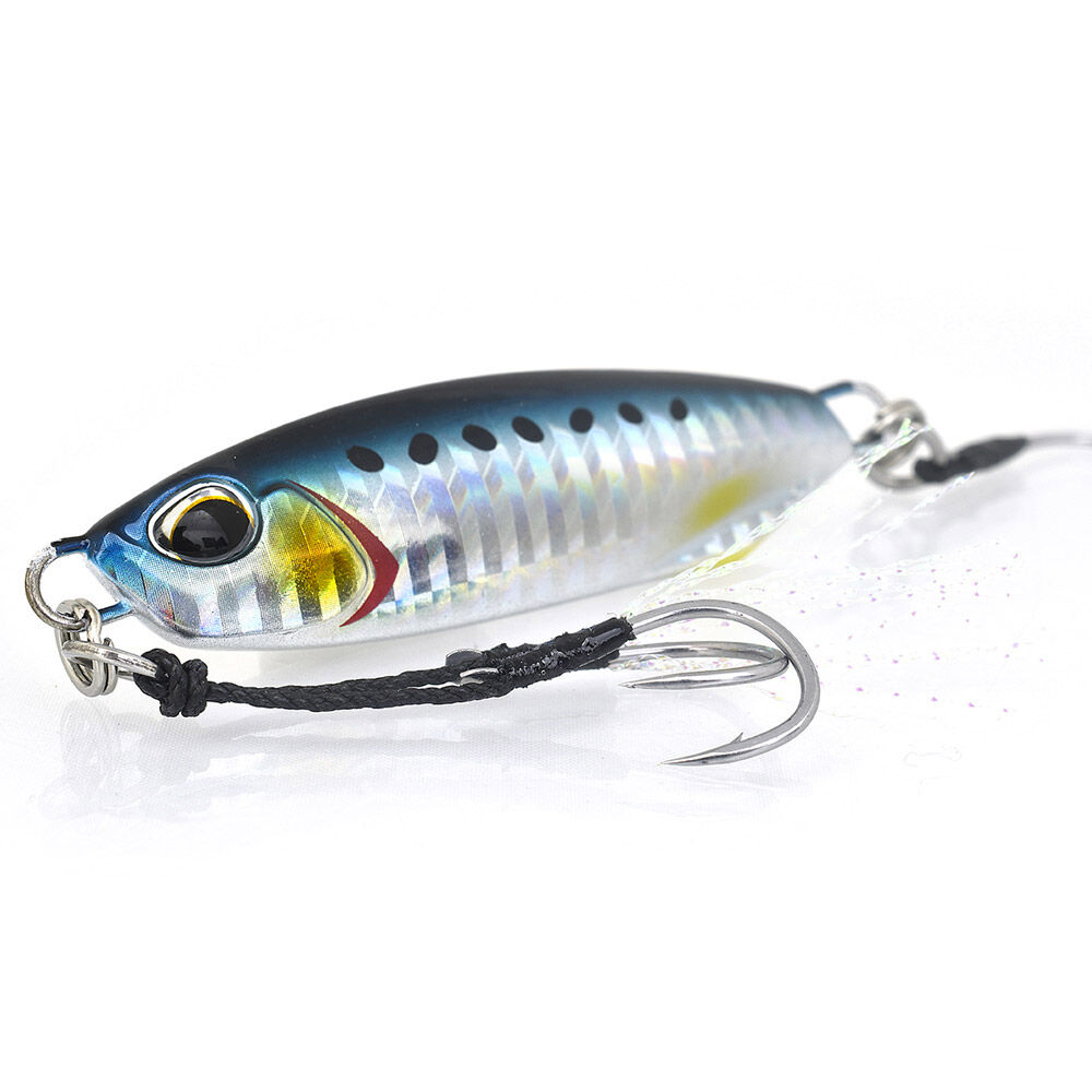 Isca de arremesso tipo jig duo com arrasto metálico, 60g, 7cm