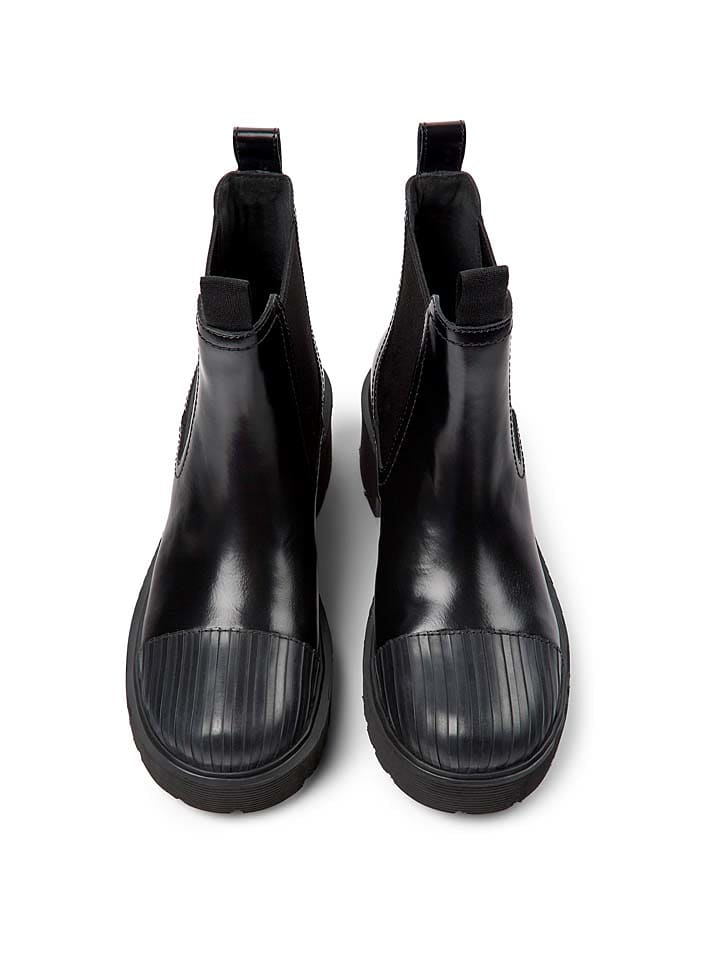 Camper Leder-Chelsea-Boots in Schwarz günstig kaufen