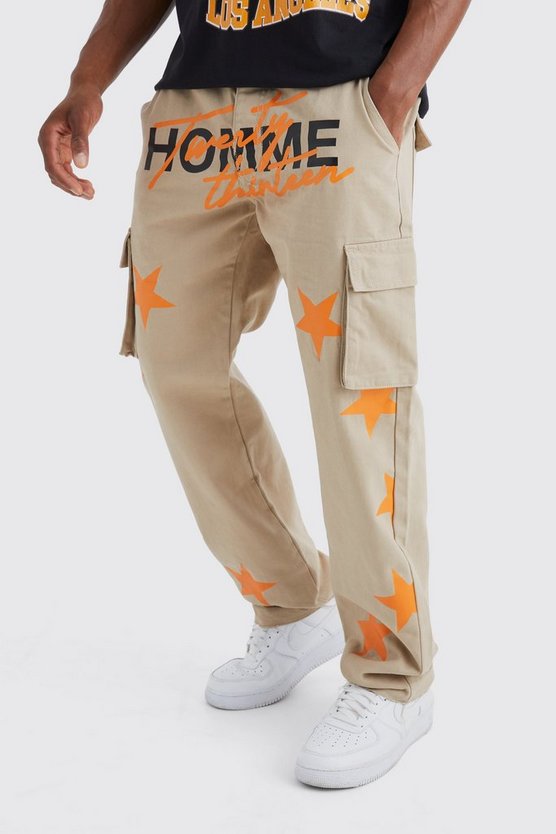Lockere Cargohose mit Applikation