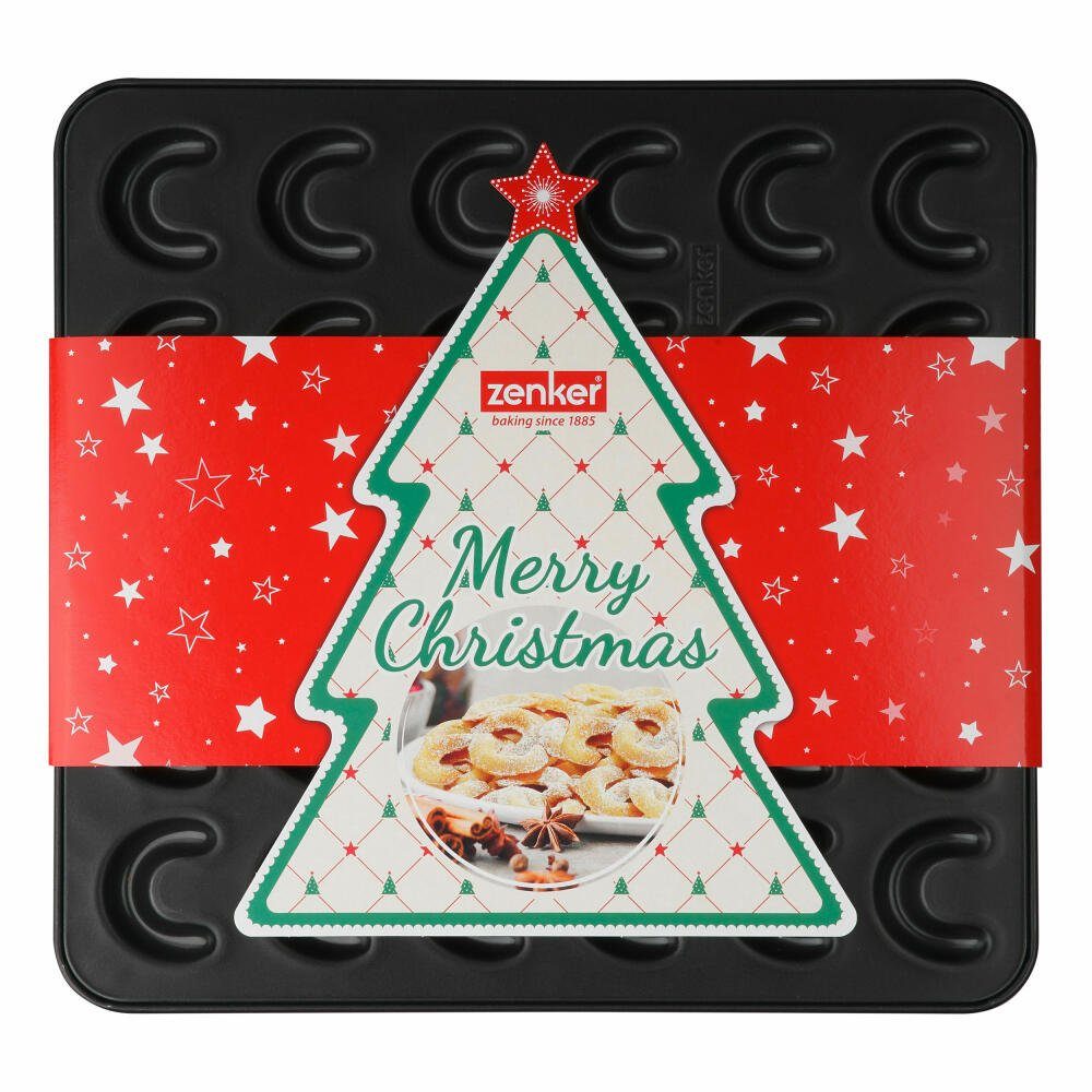 Zenker Backform Sparkling Christmas Vanillekipferlblech 30 cm