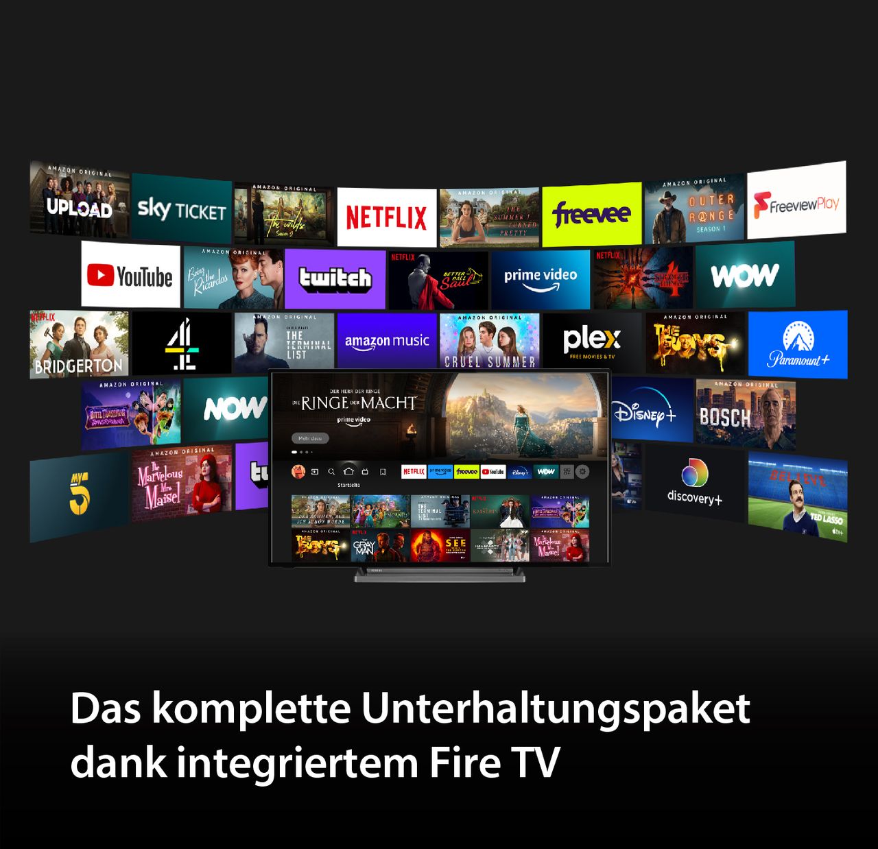 Toshiba Toshiba 55UF3D63DA 55 Zoll Fernseher / Fire TV (4K UHD, HDR, Built-In Alexa, Sound by Onkyo)