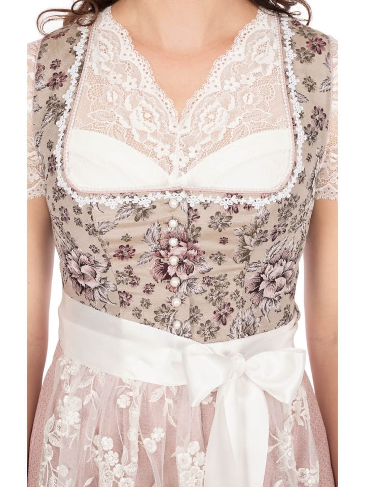 MarJo Mini Dirndl URSULA in taupe günstig kaufen