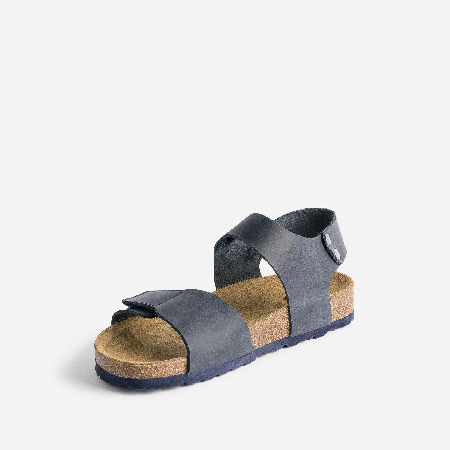 Sandale anatomique BUGGY marine en cuir