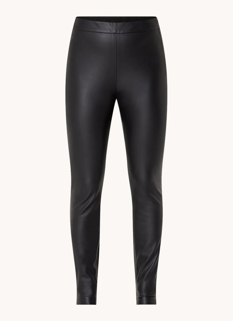 Calça legging skinny de cintura média em couro sintético HUGO BOSS Taslimah