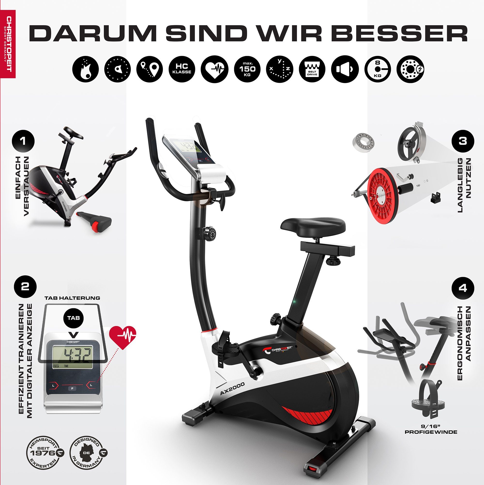 Christopeit Sport® Heimtrainer AX 2000