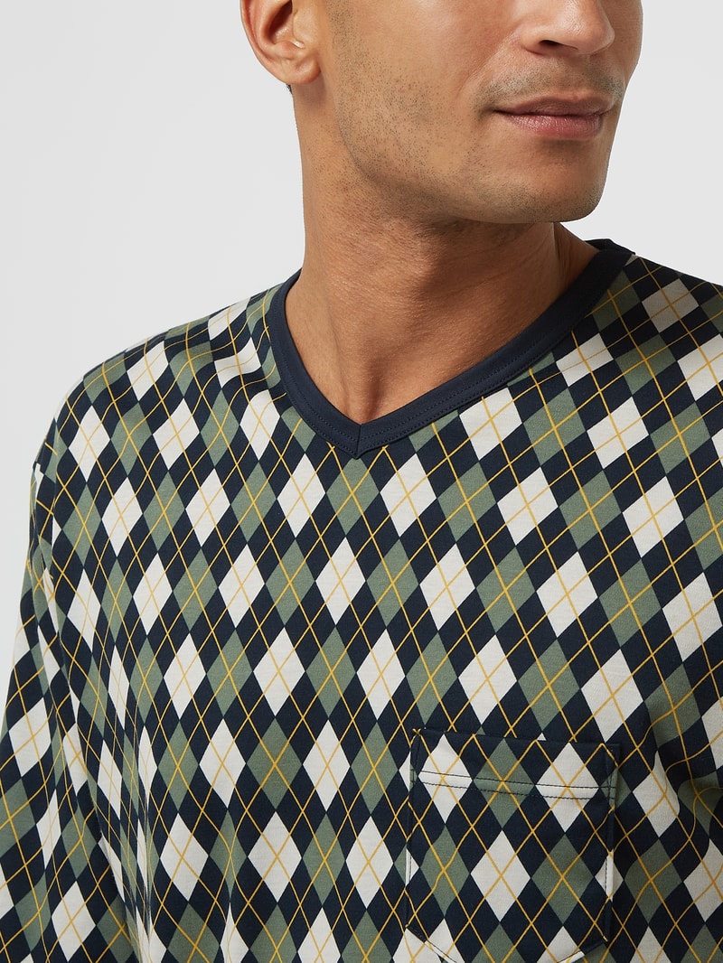 Pyjama aus Baumwolle Modell 'Relax Streamline' in dunkelblau