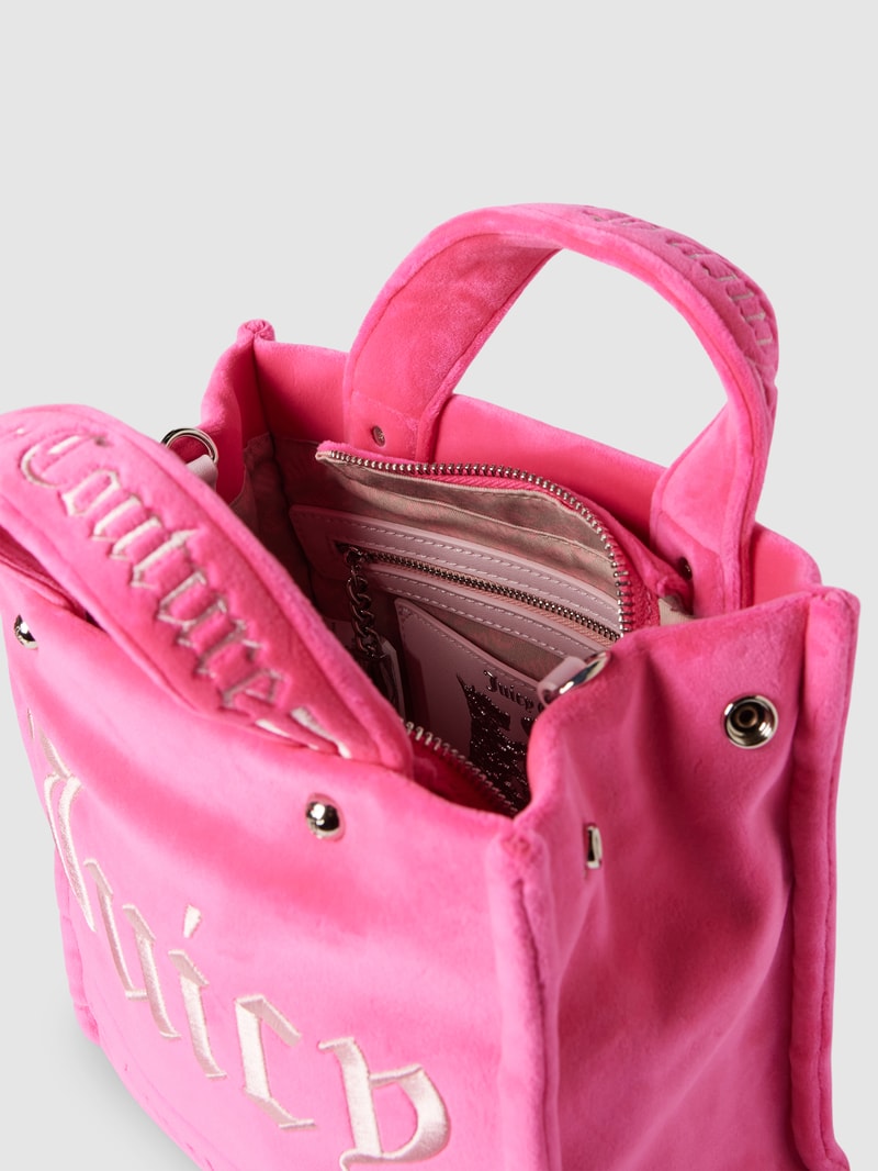 Bowling Bag mit Label-Stitching Modell 'IRIS' in pink