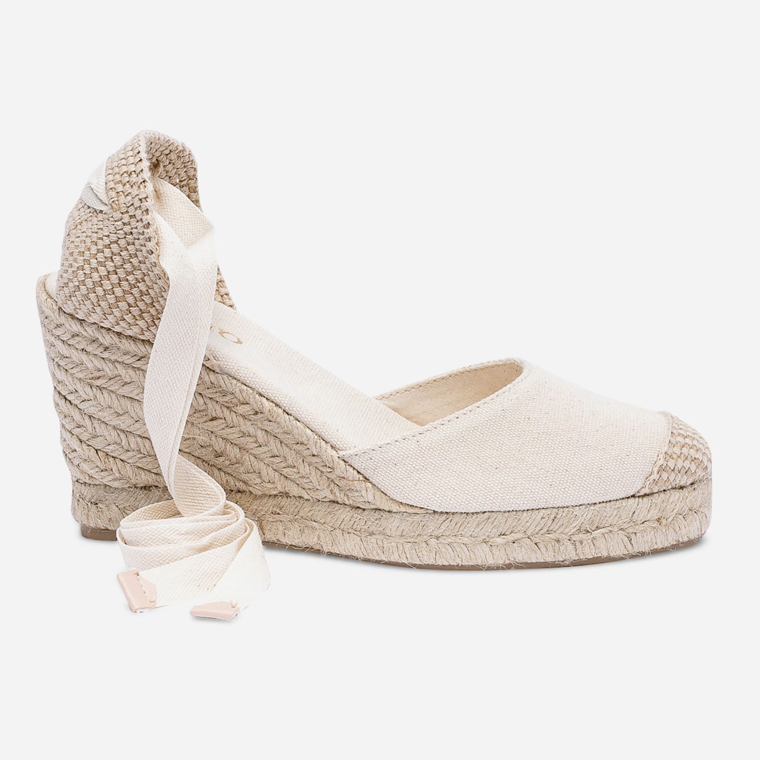 Espadrille compensée écrue