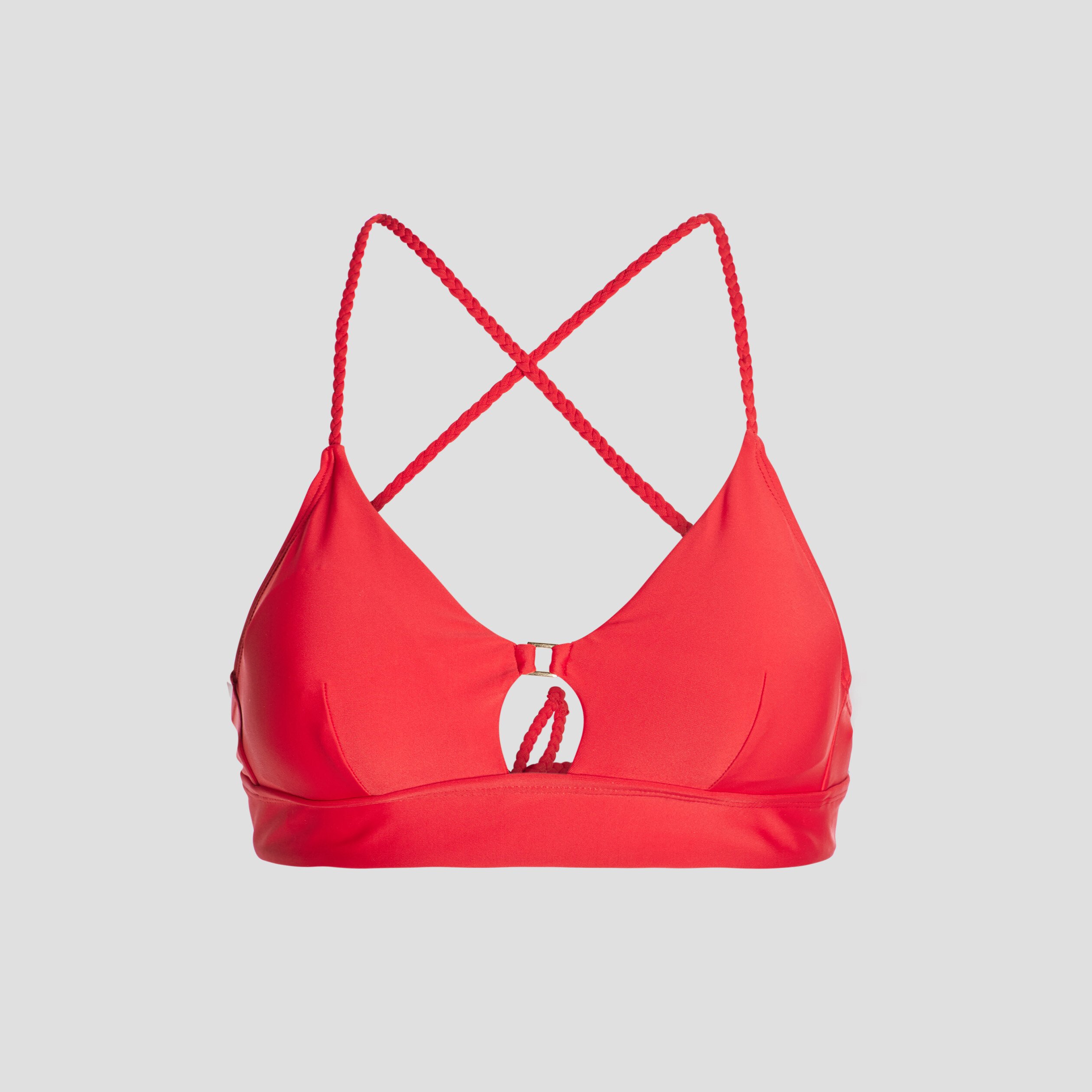 Haut de maillot de bain rouge femme | La Halle