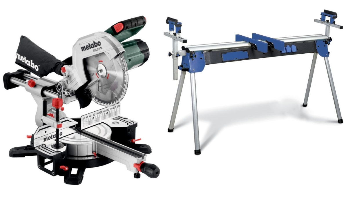 Metabo KGS254MTN3200 KGS254M Gehrungssäge mit Zugfunktion + TN3200 Universalständer