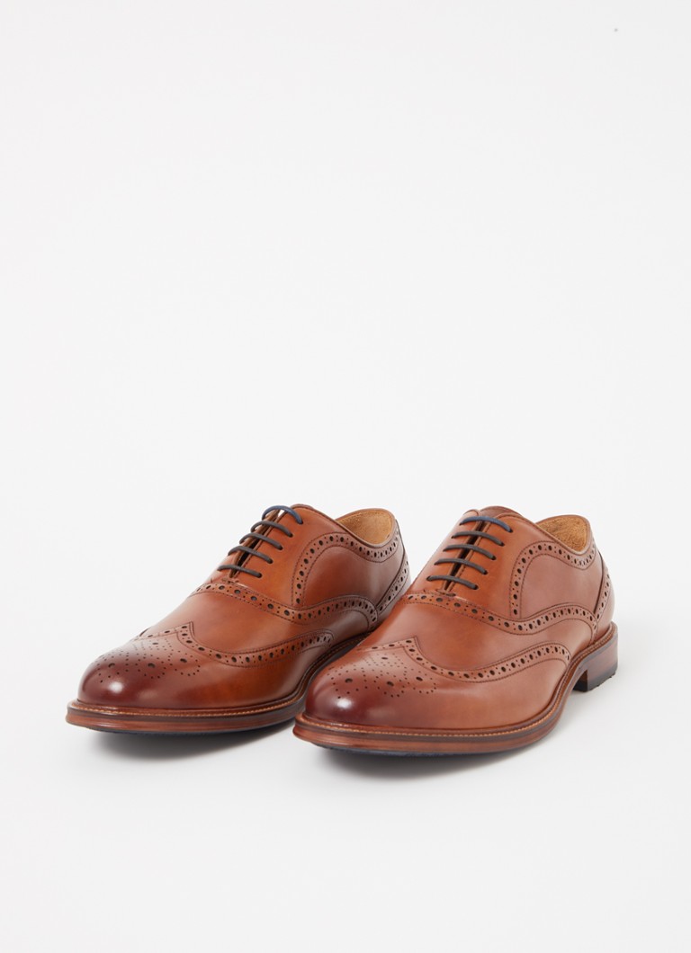 Buty brogsy skórzane Dune London Solihull z szerokimi nogawkami