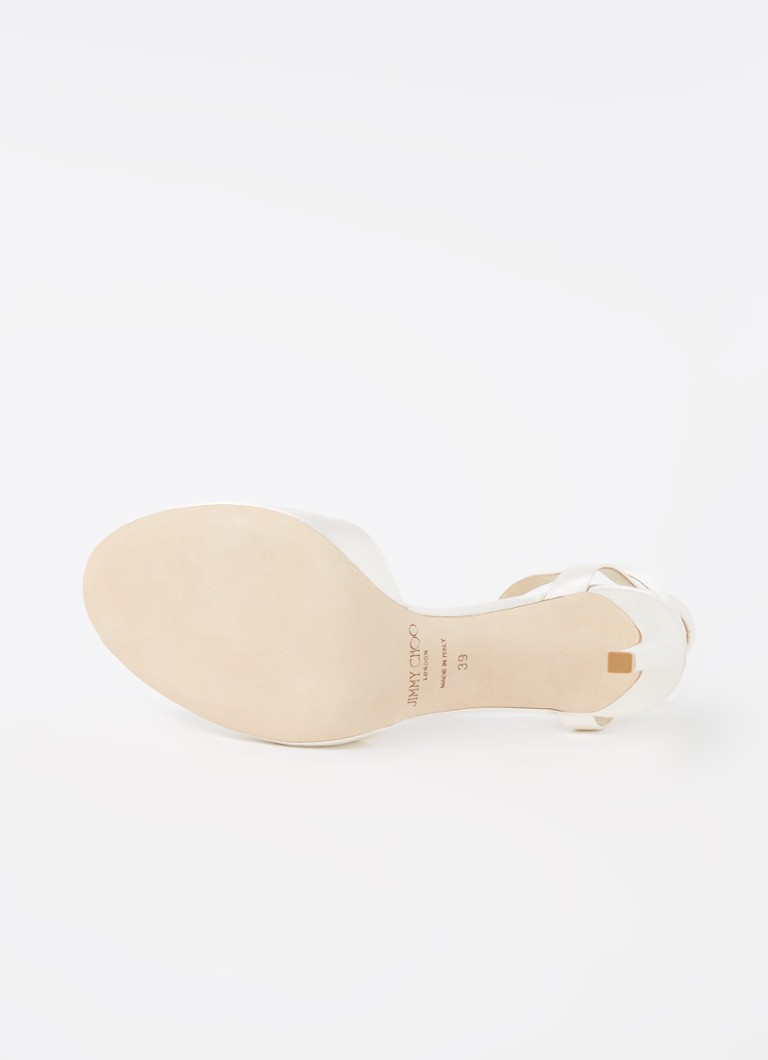 Jimmy Choo Sacora satenske sandale s detaljima od cirkona