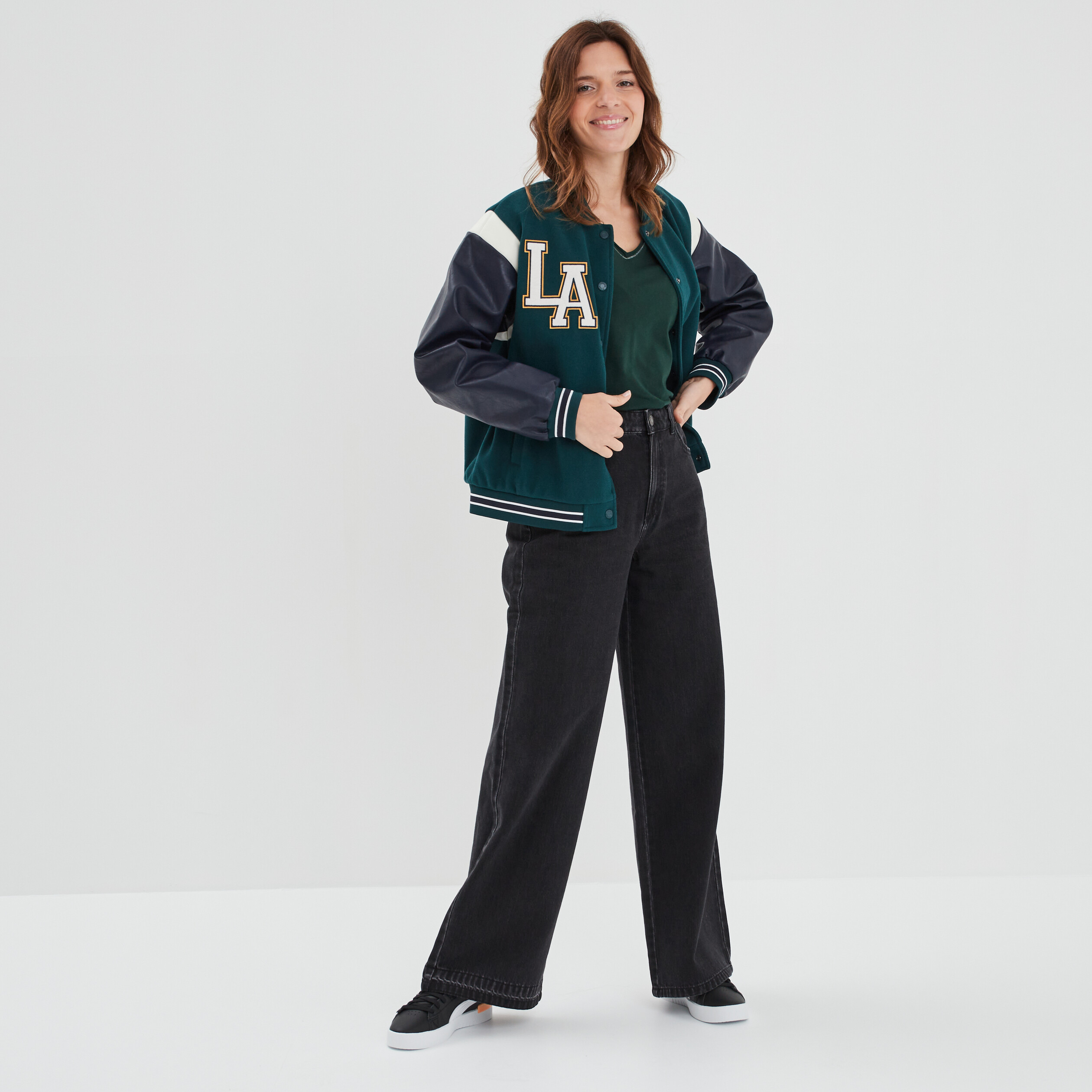 Jeans flare Liberto noir femme | La Halle