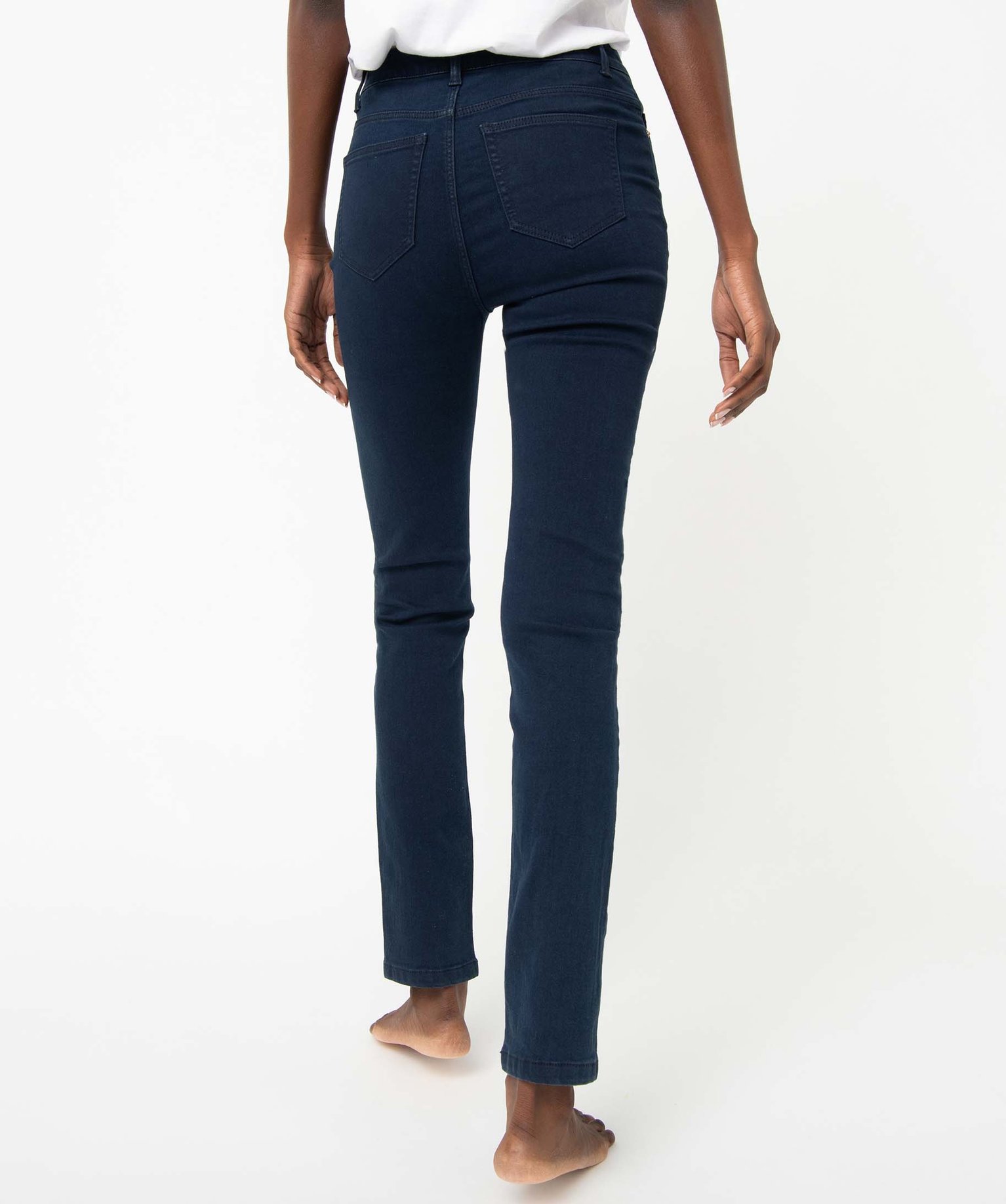 Jean femme coupe Slim taille haute - L30 blue black | GEMO