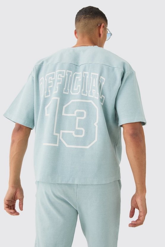 Geripptes Sweatshirt mit halben Ärmeln & Shorts