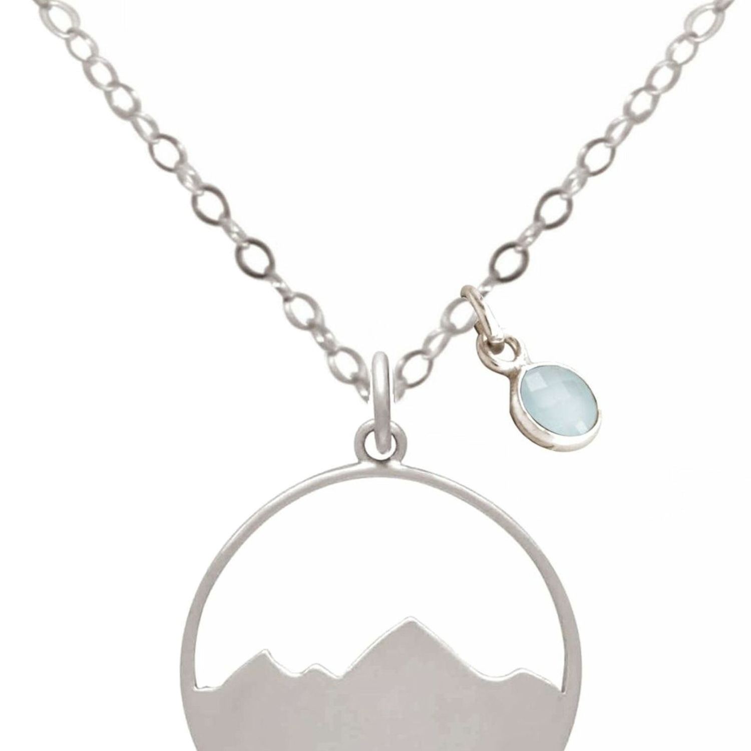 Kette mit Anhänger 'Alpin Berge Chalcedon'