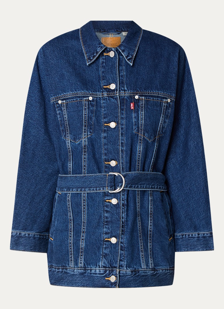 Levi's džinsa jaka ar jostu un krūšu kabatām