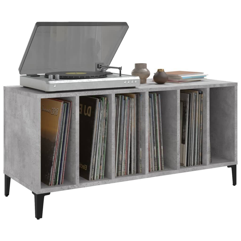 vidaXL Media-Regal Plattenschrank Betongrau 100x38x48 cm Holzwerkstoff, 1-tlg.