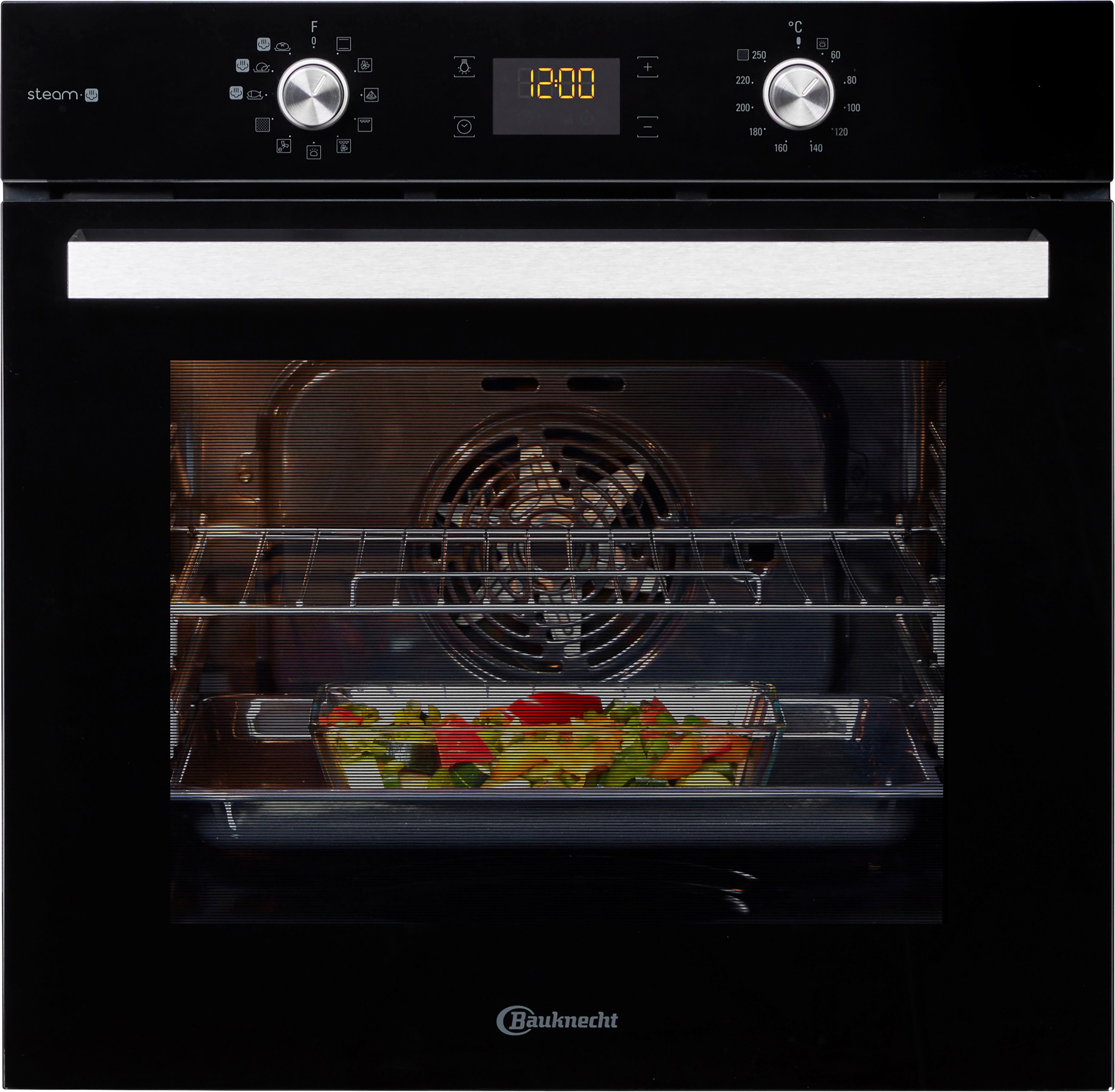 BAUKNECHT Backofen BAK5S KP8V2 BLG, mit Backauszug, Pyrolyse-Selbstreinigung