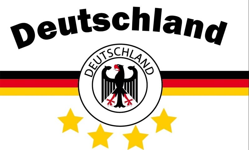 trends4cents Flagge Deutschland 17 WEISS 4 STERNE 90 x 150 cm Die Mannschaft Weltmeisterschaft