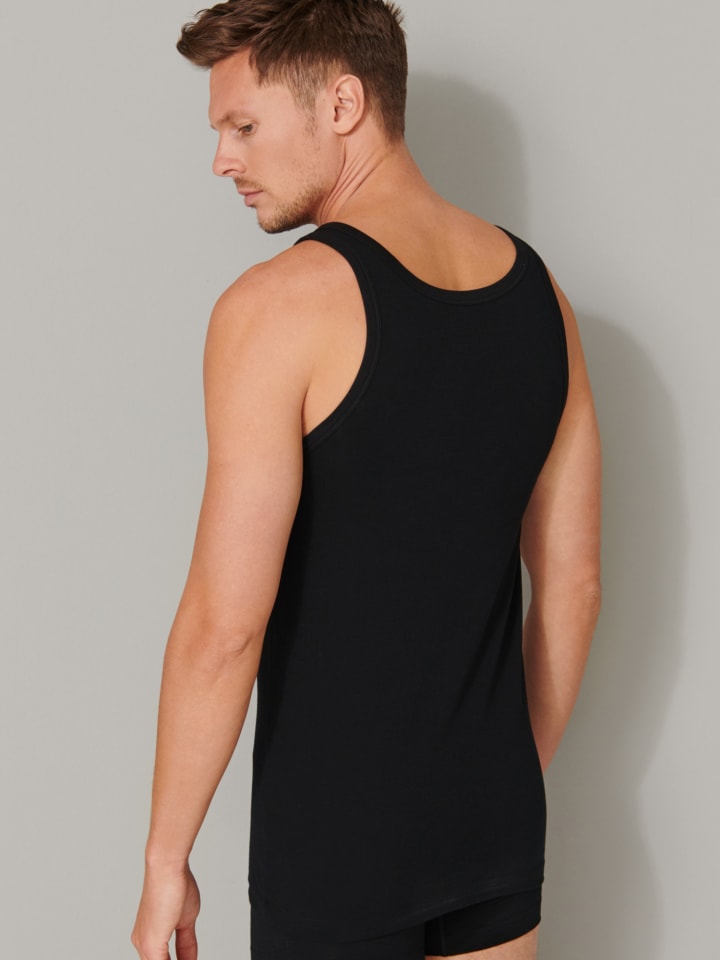 Schiesser Unterhemd 95/5 Organic Cotton in Schwarz günstig kaufen