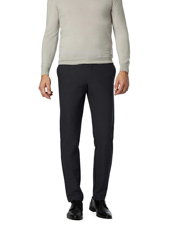 BOSS Black, Chino, Slim Fit, Mikrofaser, dunkelblau meliert