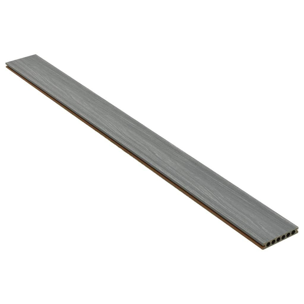 Teppichboden WPC Terrassendielen mit Zubehör Braun und Grau 16 m² 2,2 m, vidaXL