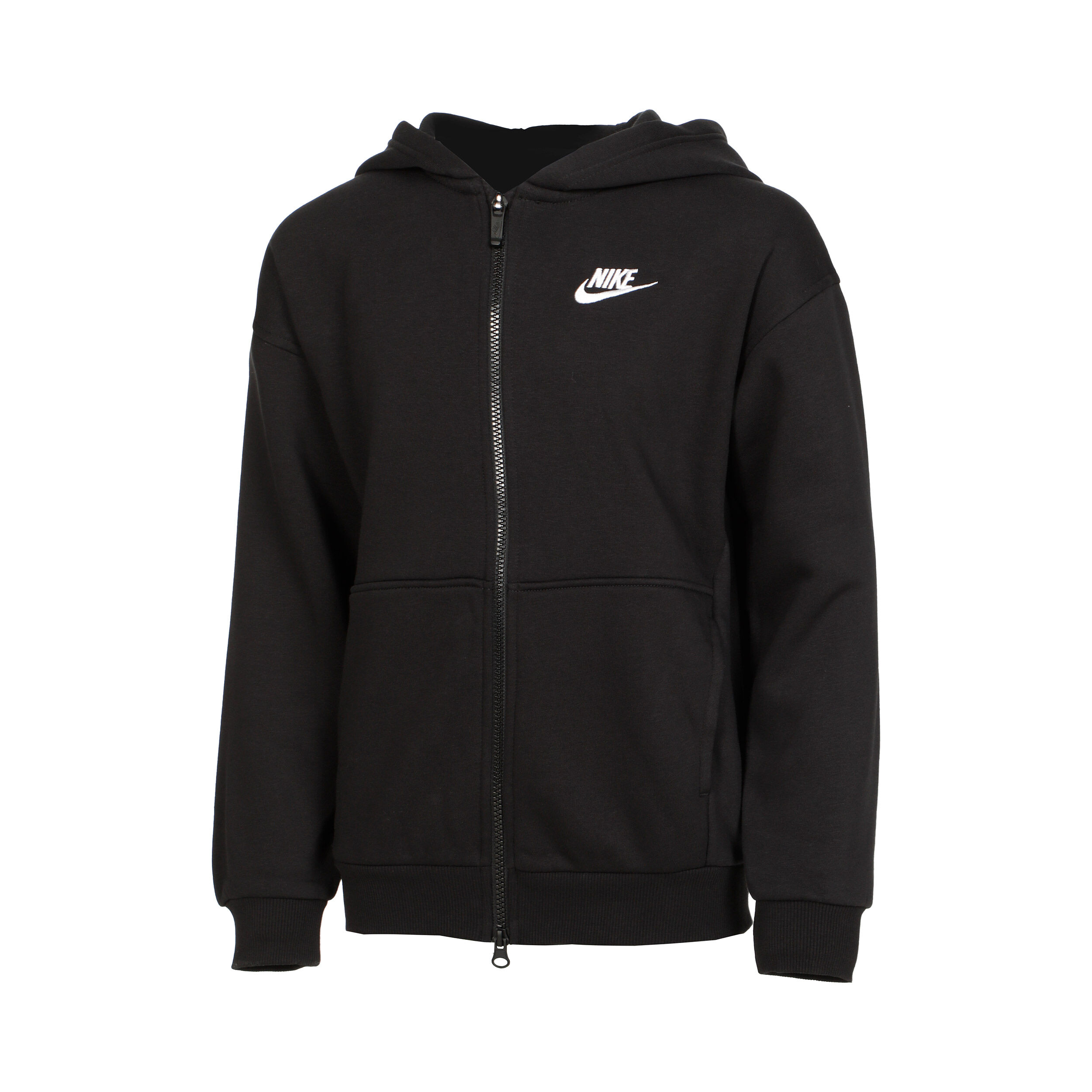 Club Oversized Fleece Sweatjacke Mädchen - Schwarz