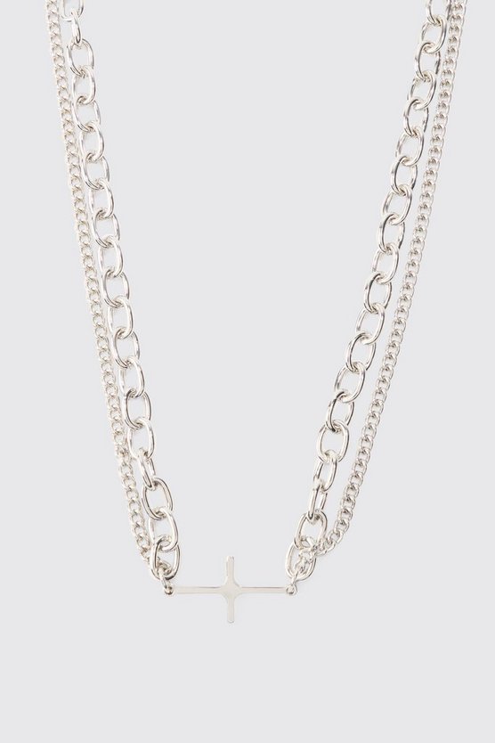 Silbernes Armband mit Kreuz-Anhänger