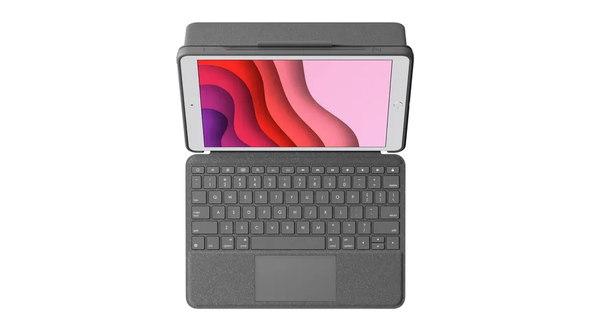 Logitech Combo Touch iPad 7/8/9Gen grau QWERTZ