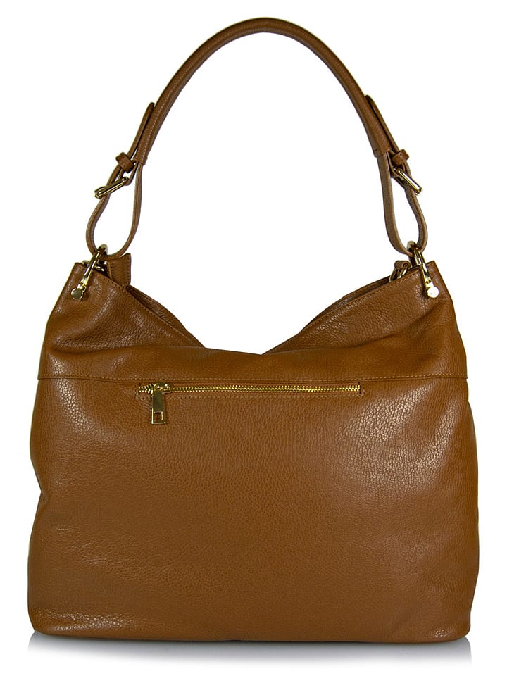 ORE10 Leder-Schultertasche in Hellbraun - (B)40 x (H)30 x (T)15 cm günstig kaufen onesize