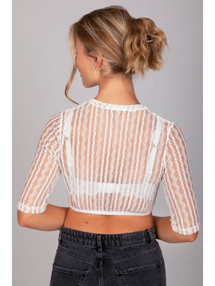 Edelnice Dirndlbluse Anna Creme in weiß günstig kaufen
