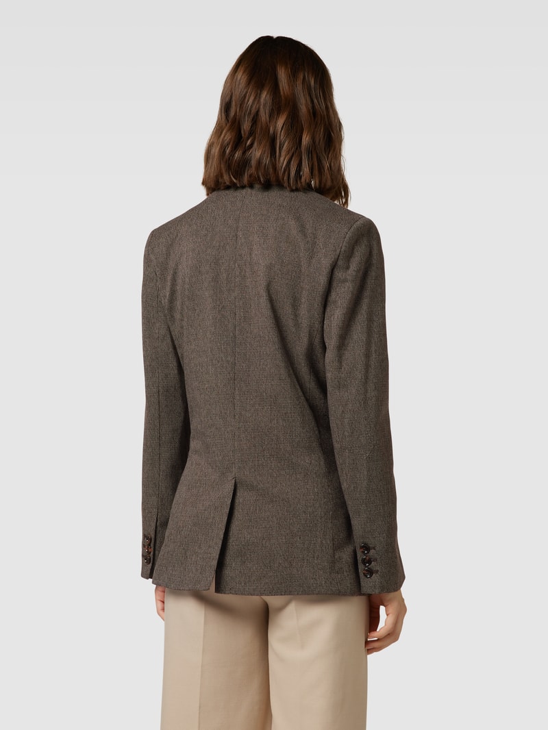 Blazer mit Hahnentrittmuster Modell 'CHARLOTT' in dunkelbraun