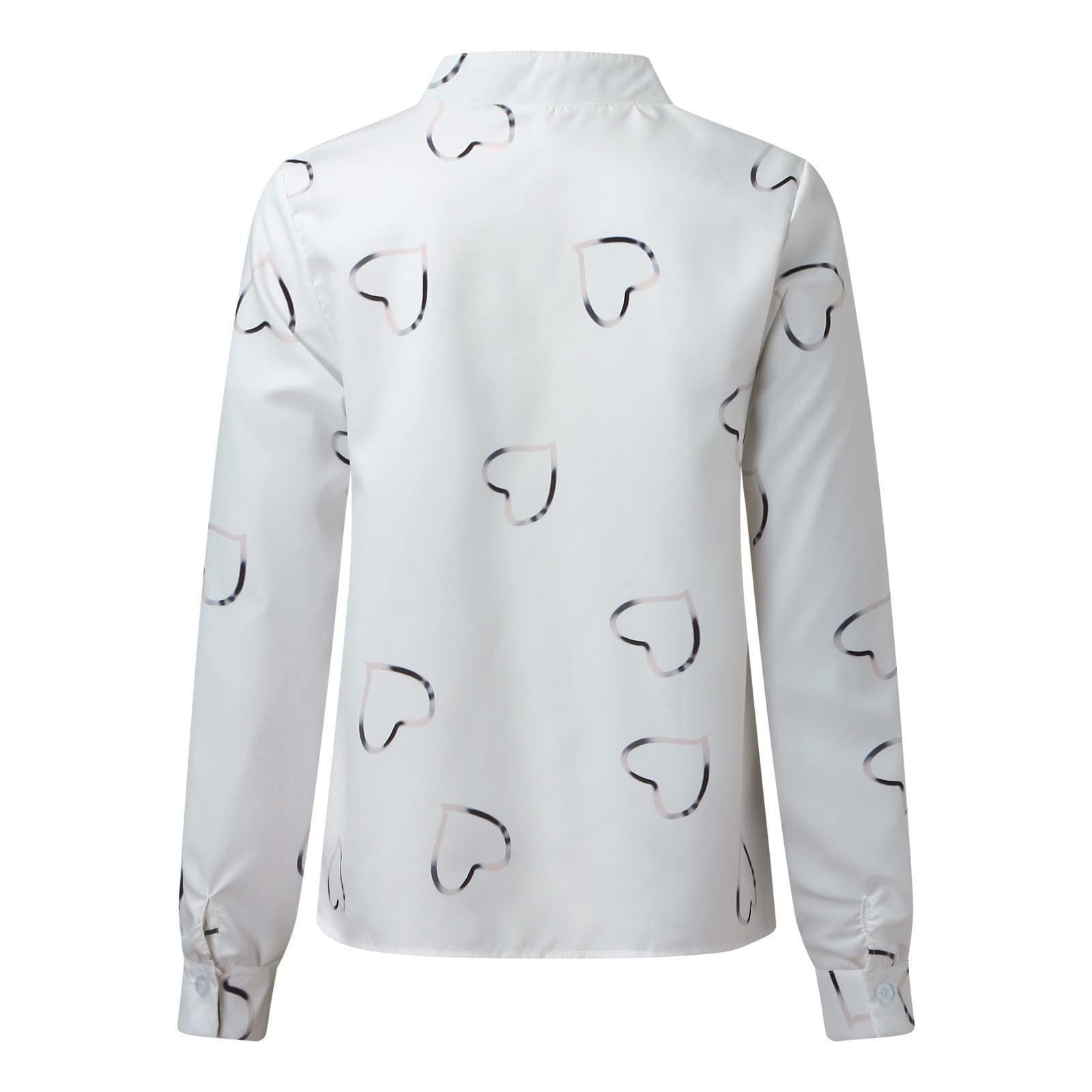YYV Langarmbluse Damen-Tunika-Bluse, lockere Passform,elegante Damenblusen Passend für jeden Anlass und einfach zu stylen.