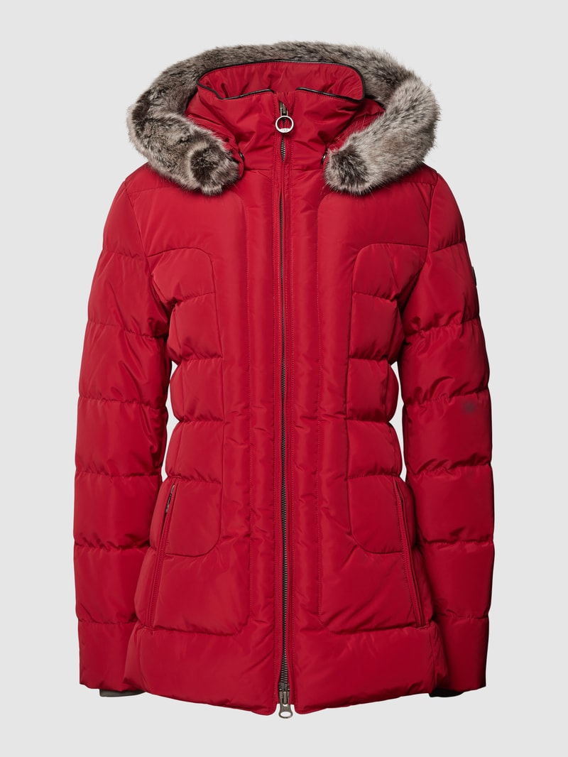Steppjacke mit Kunstpelzkragen Modell 'ASTORIA' in rot