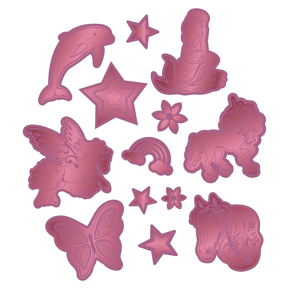 Reflektierendes Sticker-Set, rot