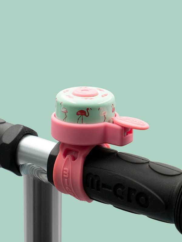 Sonnette trottinette Flamant Rose