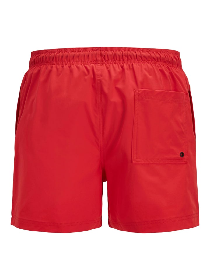JACK & JONES Junior Badeshorts  JPSTMAUI JJSWIM DOUBLE LOGO JNR in true red günstig kaufen