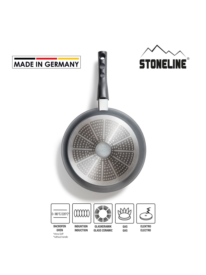 Stoneline Schmorpfanne mit abnehmbarem Griff | ohne Deckel in Anthrazit | 24cm günstig kaufen Ø 24cm