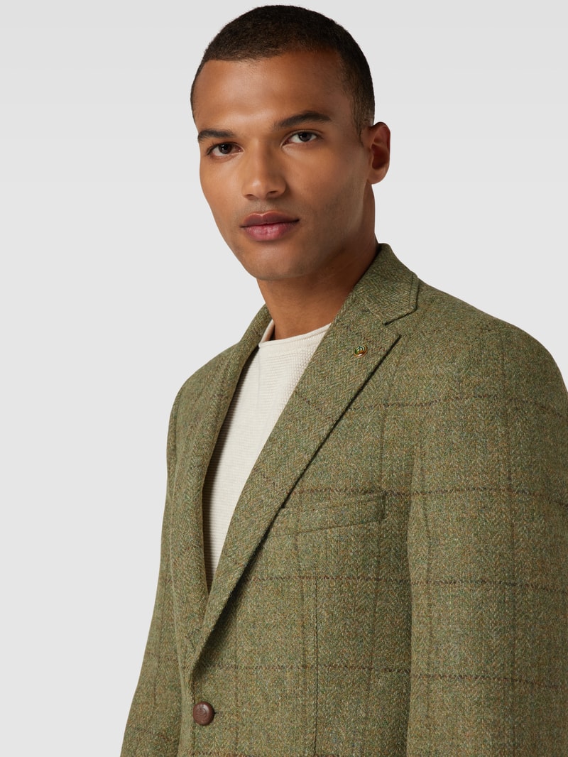 Regular Fit Sakko mit Tartan-Karo Modell 'Theo' in grün