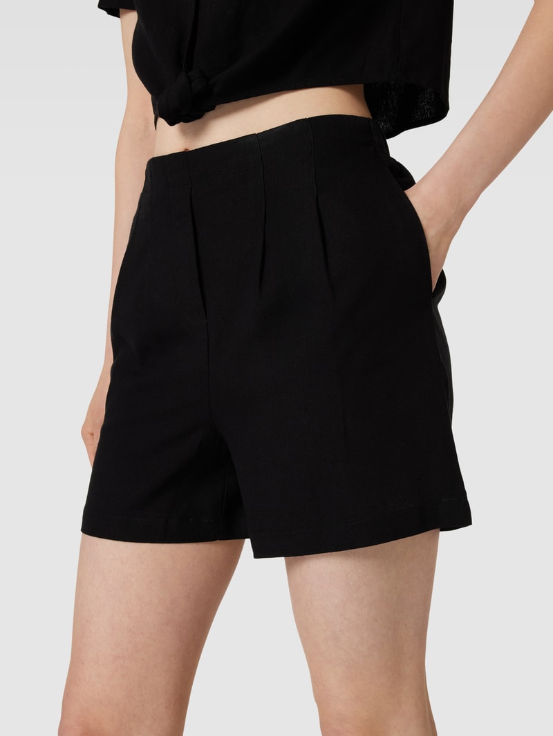 Shorts mit Bundfalten Modell 'JESMILO' in schwarz