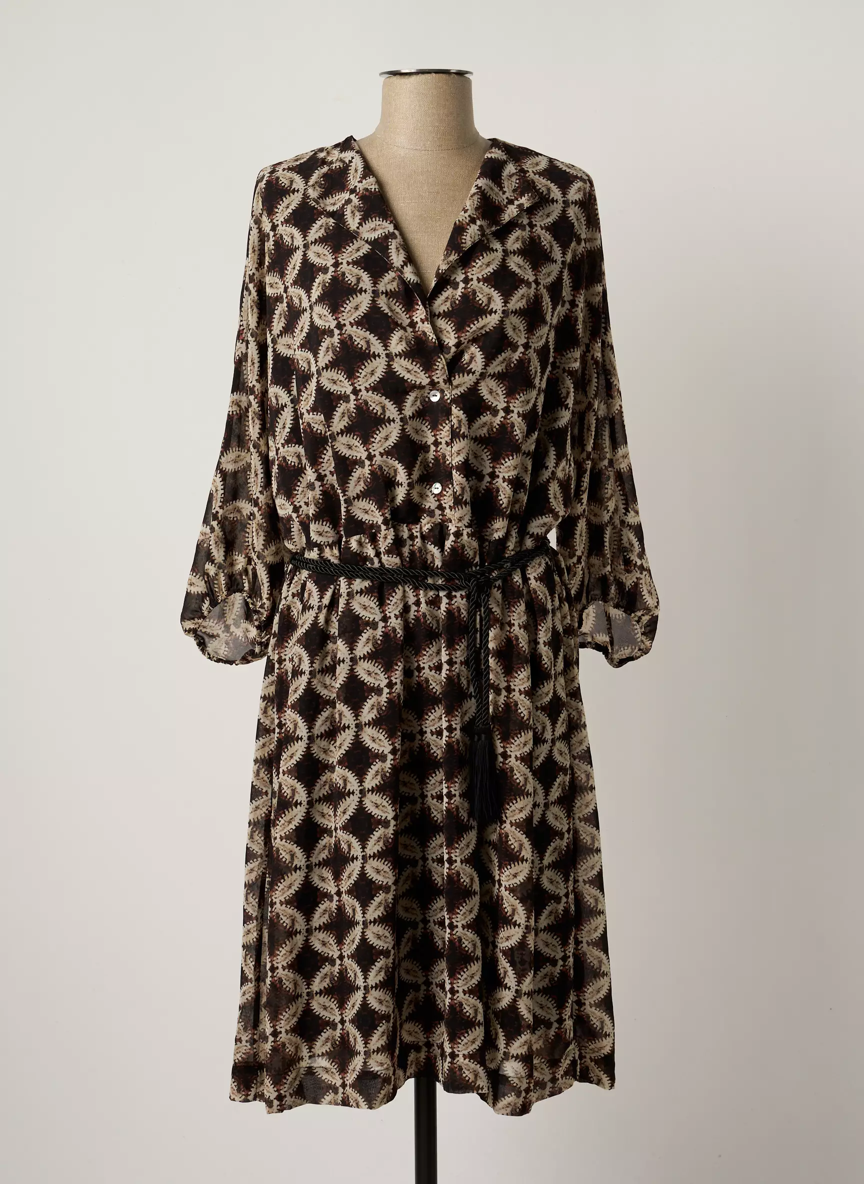 Areline Robes Mi Longues Femme couleur marron